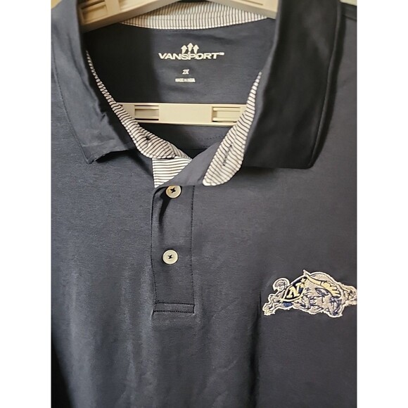 Vansport Men's Navy Midshipmen Bill The Goat Polo 2XL Embroidered New D25 Polo - Picture 2 of 4